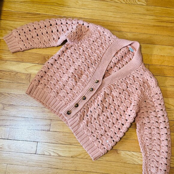Rachel Comey Sapele Crochet Cardigan Clay Size S Cotton - Picture 3 of 7